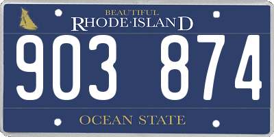 RI license plate 903874