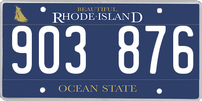 RI license plate 903876