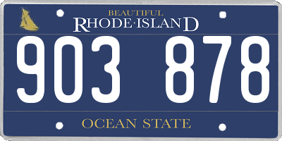 RI license plate 903878