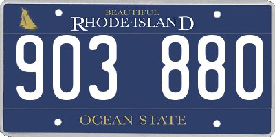 RI license plate 903880