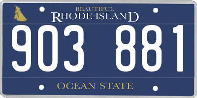 RI license plate 903881