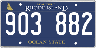 RI license plate 903882