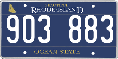 RI license plate 903883