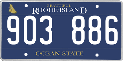 RI license plate 903886
