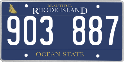 RI license plate 903887