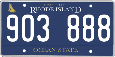 RI license plate 903888