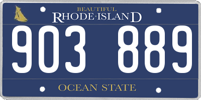 RI license plate 903889