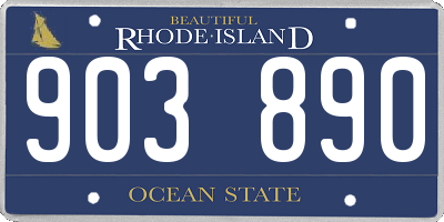 RI license plate 903890