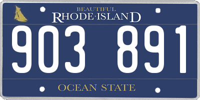 RI license plate 903891