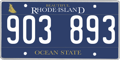 RI license plate 903893