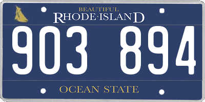 RI license plate 903894