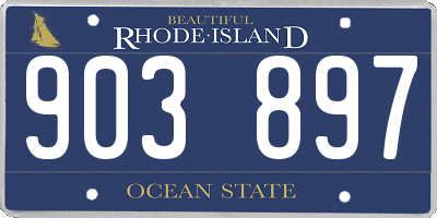 RI license plate 903897