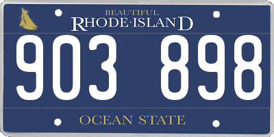 RI license plate 903898