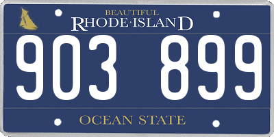 RI license plate 903899
