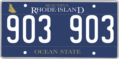 RI license plate 903903