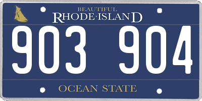 RI license plate 903904