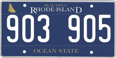 RI license plate 903905
