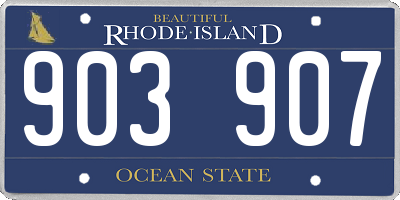 RI license plate 903907