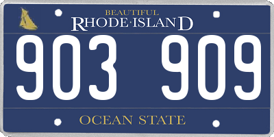 RI license plate 903909