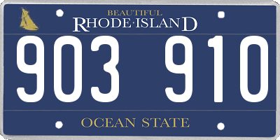 RI license plate 903910