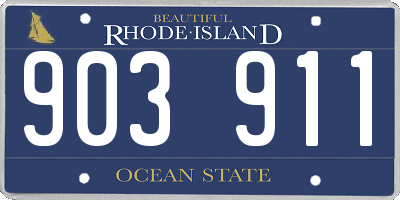 RI license plate 903911