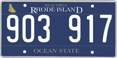 RI license plate 903917