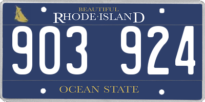 RI license plate 903924