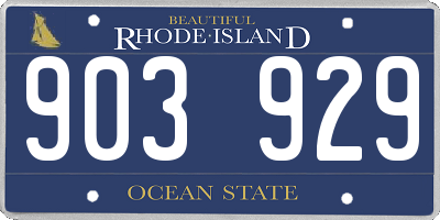 RI license plate 903929