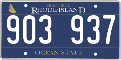 RI license plate 903937