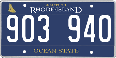 RI license plate 903940