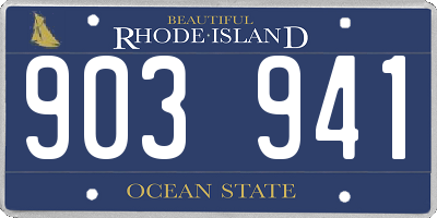 RI license plate 903941