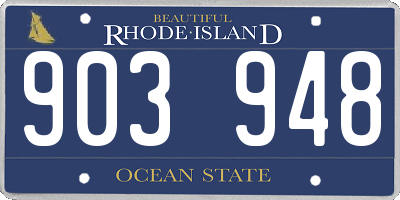 RI license plate 903948