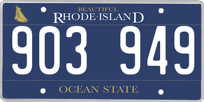 RI license plate 903949