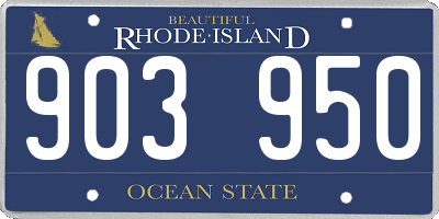 RI license plate 903950