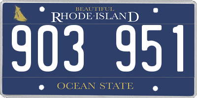 RI license plate 903951