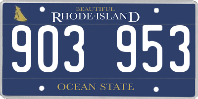 RI license plate 903953