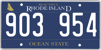 RI license plate 903954