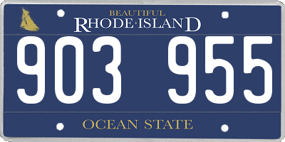 RI license plate 903955