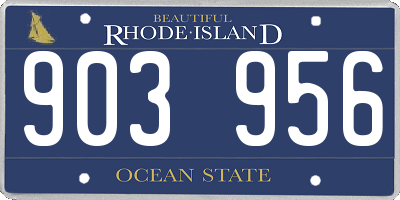 RI license plate 903956