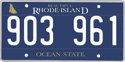 RI license plate 903961