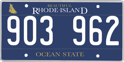 RI license plate 903962