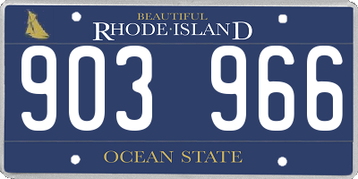 RI license plate 903966
