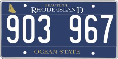 RI license plate 903967