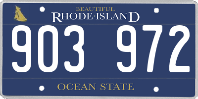 RI license plate 903972