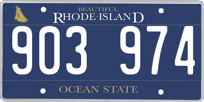 RI license plate 903974