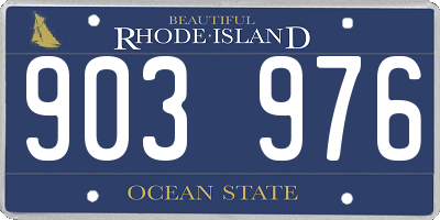 RI license plate 903976