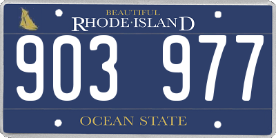 RI license plate 903977