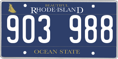 RI license plate 903988