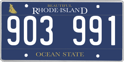 RI license plate 903991