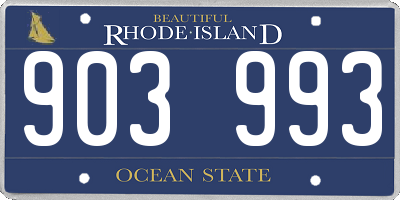RI license plate 903993